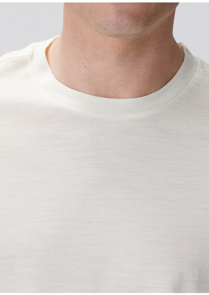 Limited Kırık Beyaz Yün T-Shirt