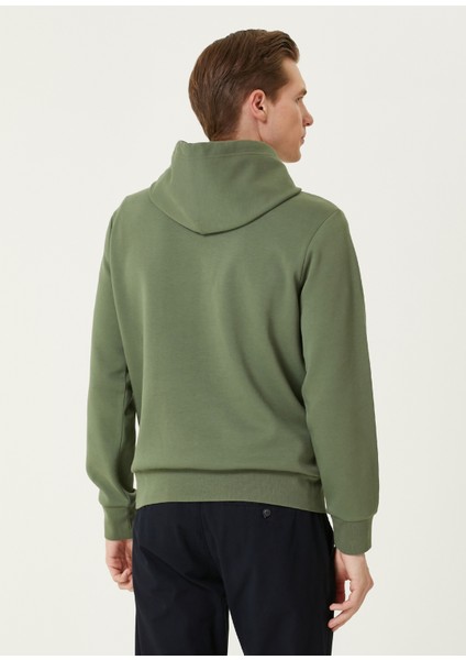 Haki Kapüşonlu Sweatshirt
