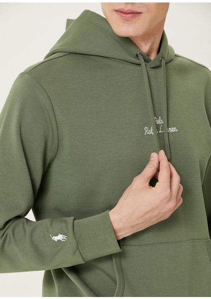 Haki Kapüşonlu Sweatshirt