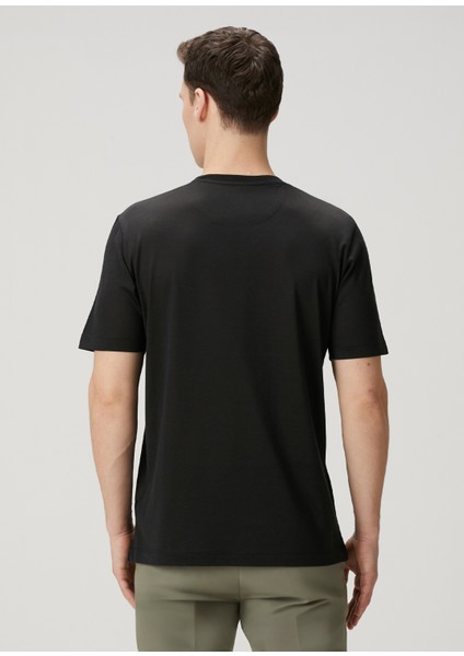James Siyah Ipek T-Shirt