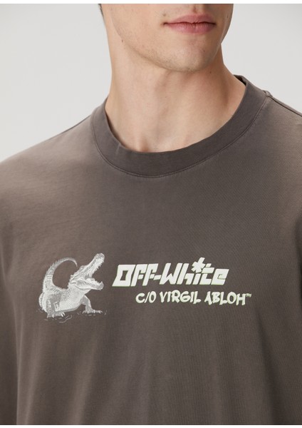 Kahverengi Figür Baskılı Logo Detaylı T-Shirt indirimleri