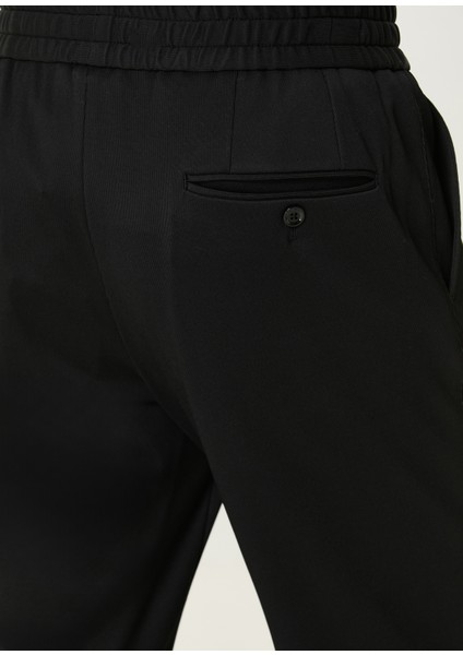 Siyah Logo Detaylı Pantolon