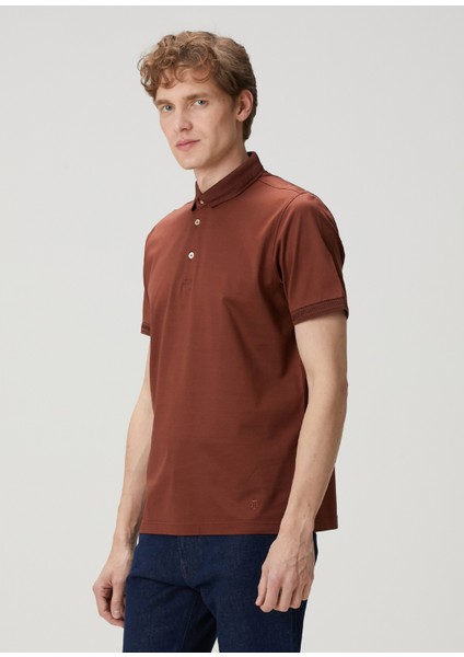 Açık Kahverengi Polo Yaka T-Shirt modelleri