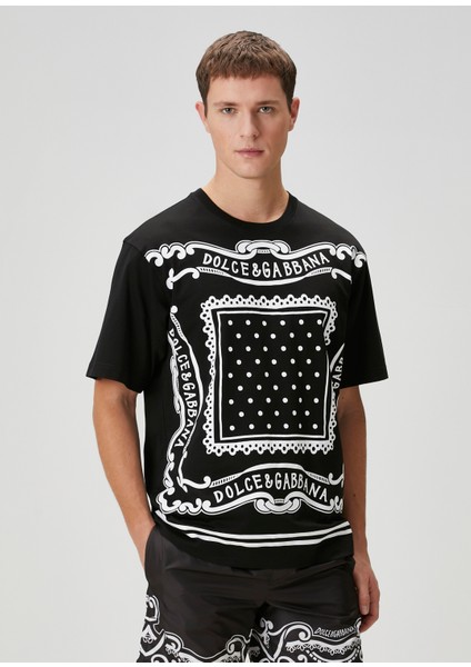 Siyah Logo Baskılı T-Shirt