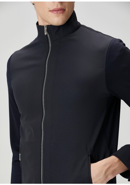 Relaxed Fit Lacivert Yün Ceket