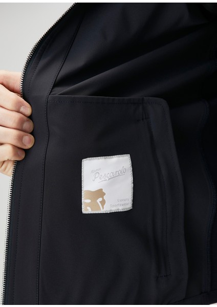 Relaxed Fit Lacivert Yün Ceket