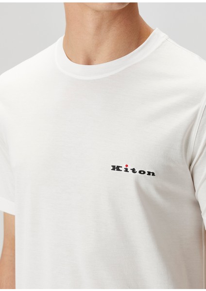 Beyaz Logo Nakışlı T-Shirt indirimleri