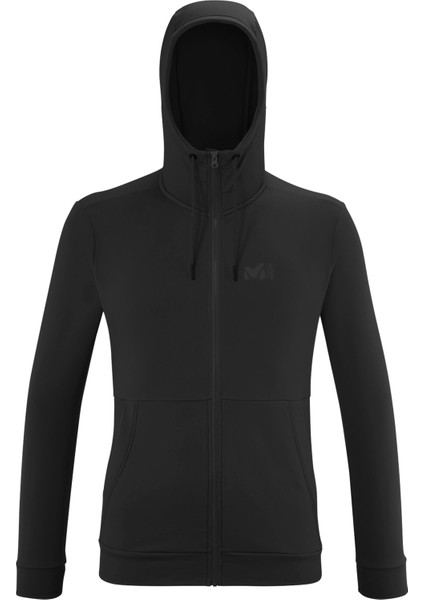 MIV9712 0247 Granite C Hd Kapüşonlu Tam Fermuar Siyah Erkek Polar