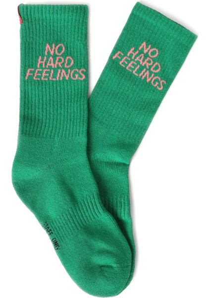 No Hard Feelings Yeşil Organik Pamuk Erkek Spor Çorap