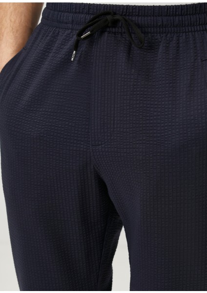 Lacivert Beli Kordonlu Gofreli Pantolon fırsatları