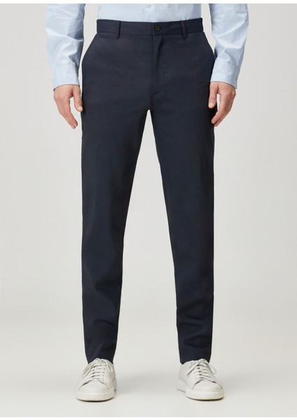 Curtis Lacivert Keten Pantolon