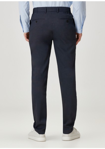 Curtis Lacivert Keten Pantolon