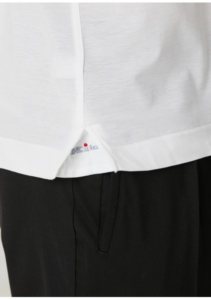 Lacivert Beyaz Polo Yaka T-Shirt