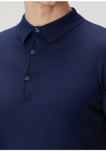 Adrian Koyu Mavi Polo Yaka Kısa Kollu Triko indirimleri
