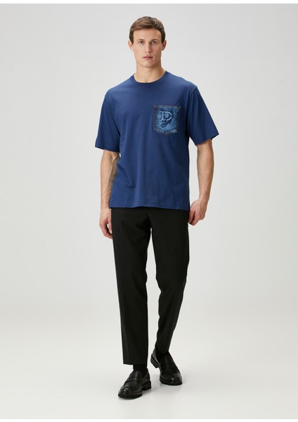 Lacivert Denim Garnili T-Shirt fiyatları