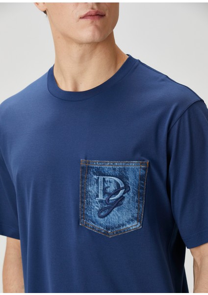Lacivert Denim Garnili T-Shirt indirimleri