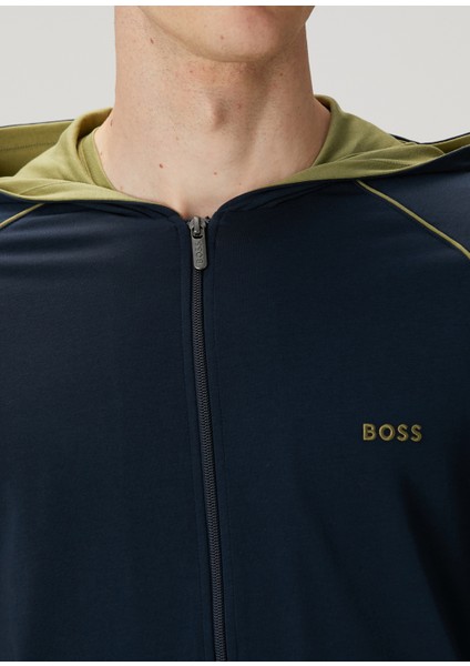 Mavi Kapüşonlu Sweatshirt