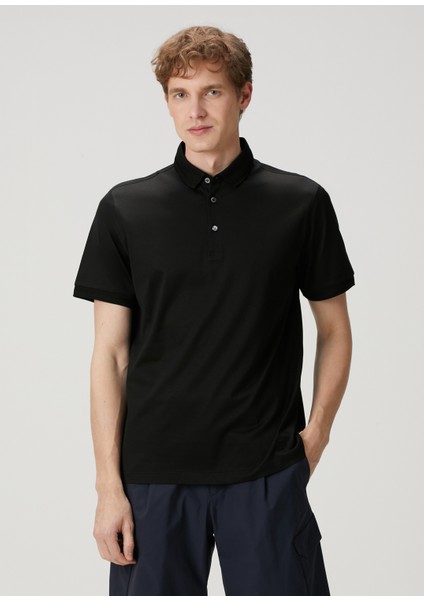 Siyah Polo Yaka T-Shirt