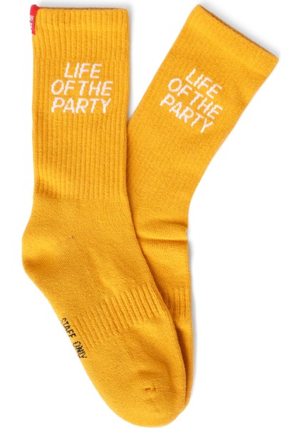 Life Of The Party Hardal Organik Pamuk Erkek Spor Çorap