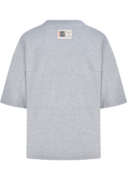 Yağmur Bulutu Gri Krom Oversize T-Shirt fırsatları