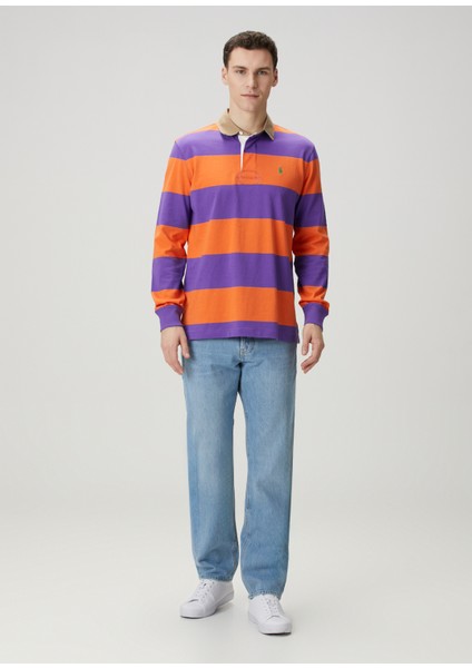 Çok Renkli Turuncu Polo Yaka Sweatshirt fiyatları