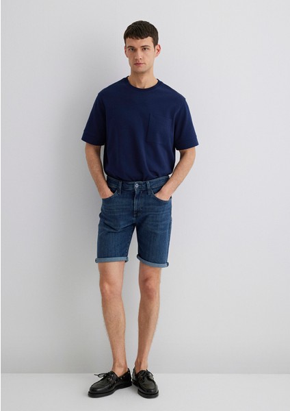 Brian Premium Blue Koyu Vintage Mavi Jean Şort 0418489817 fiyatları