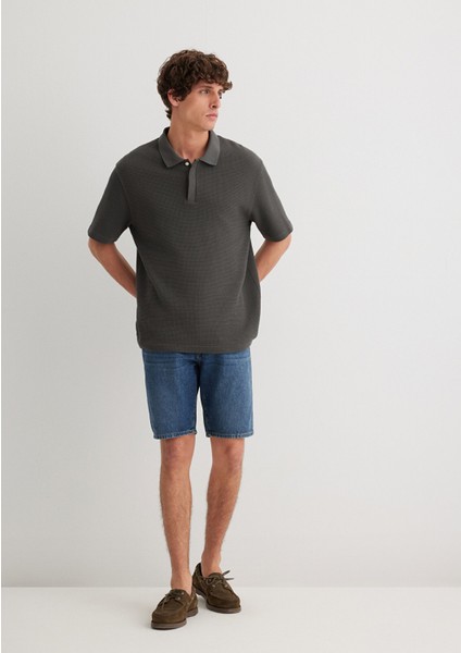 Lucas Street Gölgeli Koyu Mavi Jean Şort 0412607-89929 modelleri