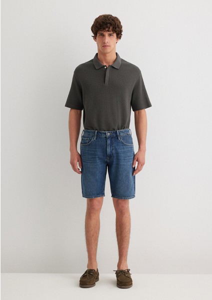 Lucas Street Gölgeli Koyu Mavi Jean Şort 0412607-89929 indirimleri