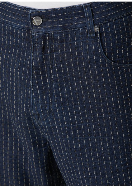 Lacivert Dekoratif Dikişli Jean Pantolon fırsatları