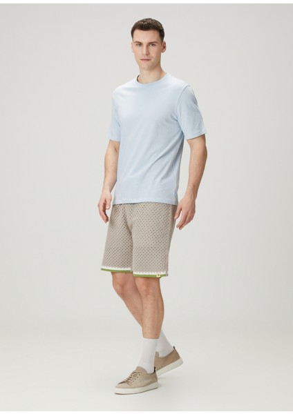 Regular Fit Açık Mavi Basic T-Shirt