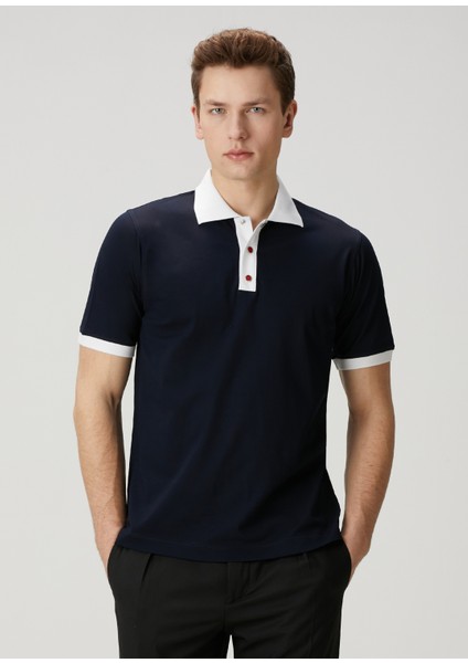 Koyu Mavi Polo Yaka T-Shirt