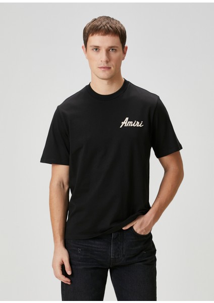 Siyah Logo Baskılı T-Shirt