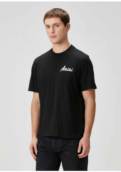 Siyah Logo Baskılı T-Shirt modelleri