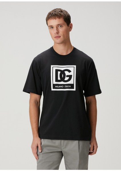Siyah Logo Baskılı T-Shirt
