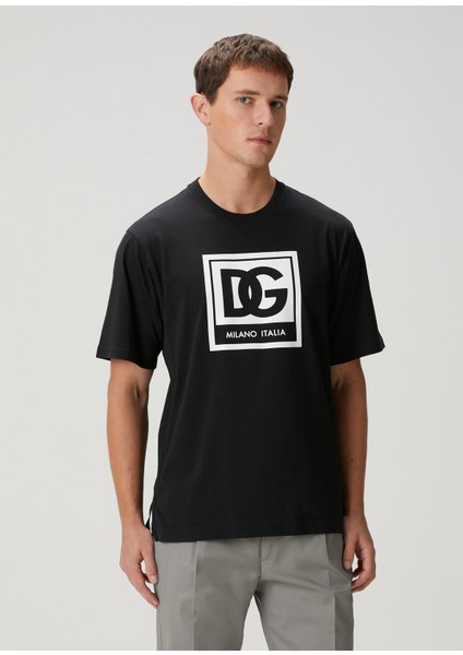 Siyah Logo Baskılı T-Shirt modelleri