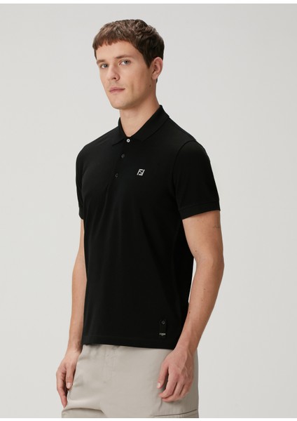 Siyah Polo Yaka T-Shirt
