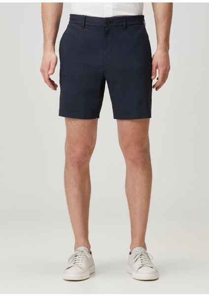 Curtis Lacivert Keten Bermuda