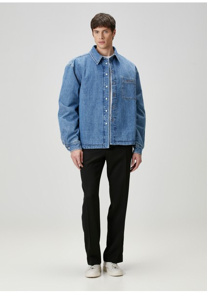 Boulanger Mavi Denim Gömlek