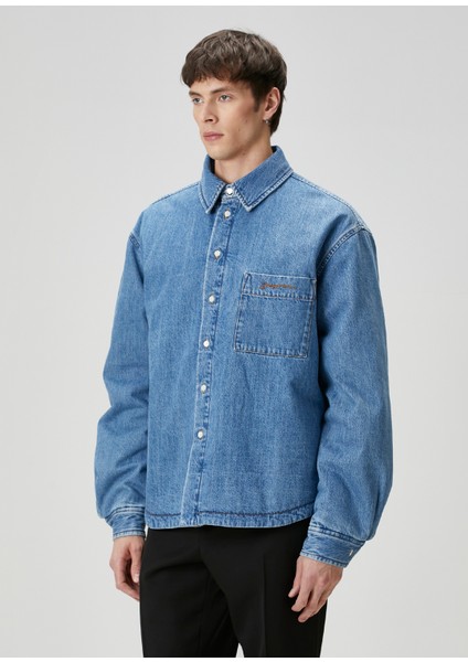 Boulanger Mavi Denim Gömlek