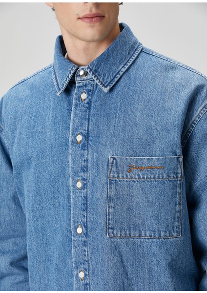 Boulanger Mavi Denim Gömlek