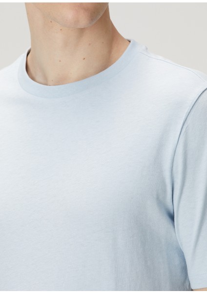Regular Fit Açık Mavi Basic T-Shirt