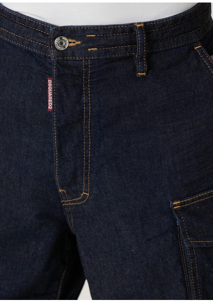Summer Lovers Kontrast Dikişli Denim Kargo Bermuda fırsatları