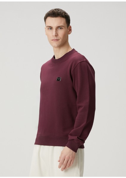 Bordo Logo Detaylı Sweatshirt modelleri