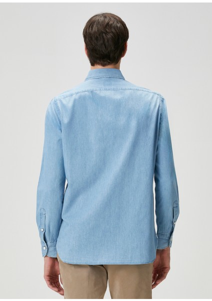 Açık Mavi Denim Gömlek