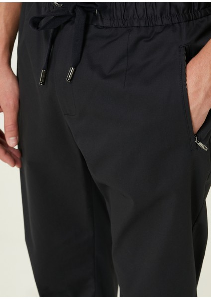 Lacivert Beli Kordonlu Pantolon