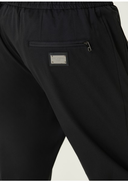 Lacivert Beli Kordonlu Pantolon