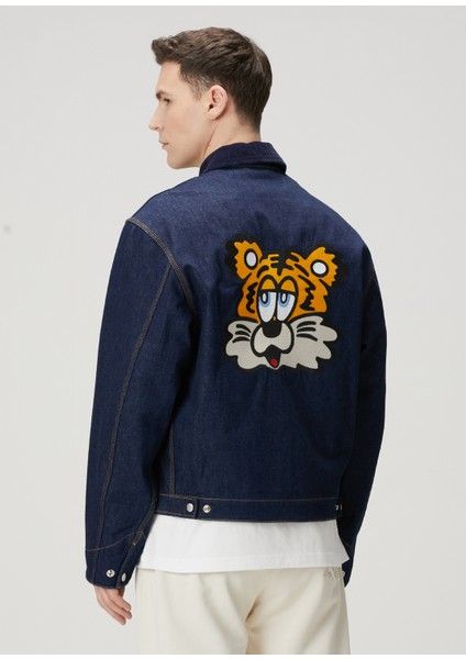 Verdy Market Mavi Logo Nakışlı Denim Mont fırsatları