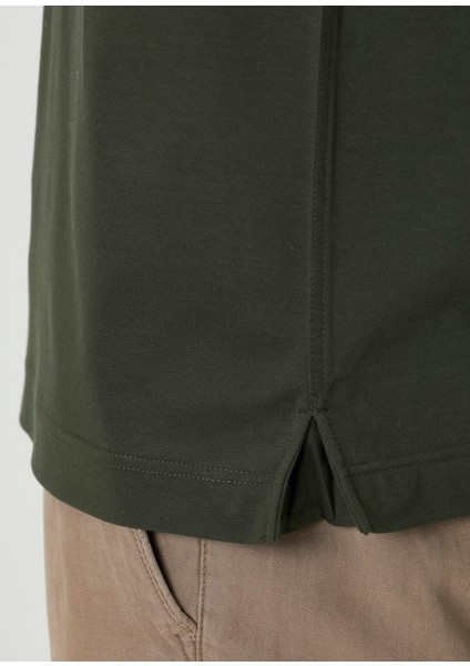 Turuncu Yeşil Polo Yaka T-Shirt