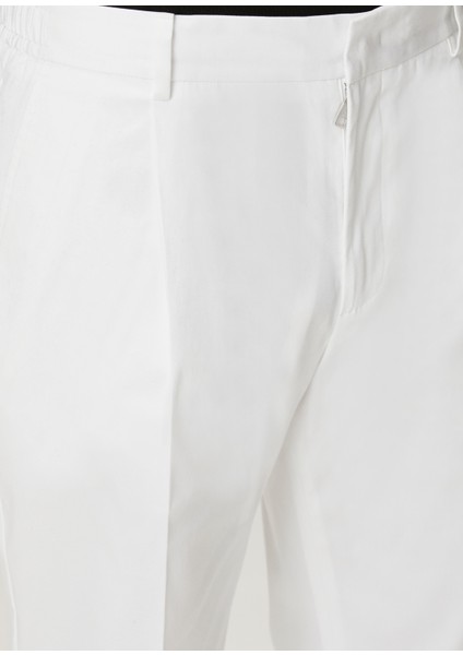 Beyaz Beli Kordonlu Pantolon fırsatları