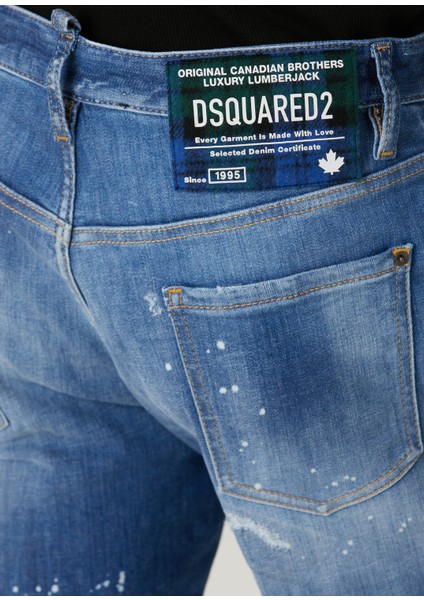Marine Mavi Denim Bermuda